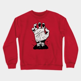 Zombie hand out of ground Crewneck Sweatshirt